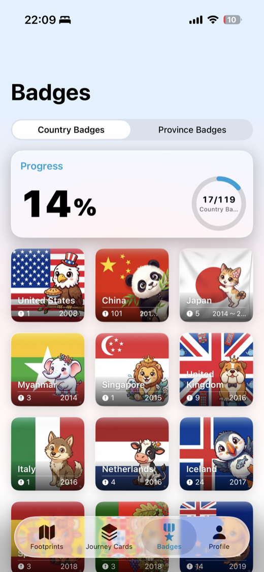旅行徽章